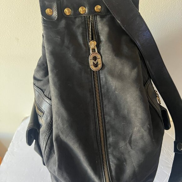 VINTAGE MARINO ORLANDI SLING BAG BAG LEATHER NYLON